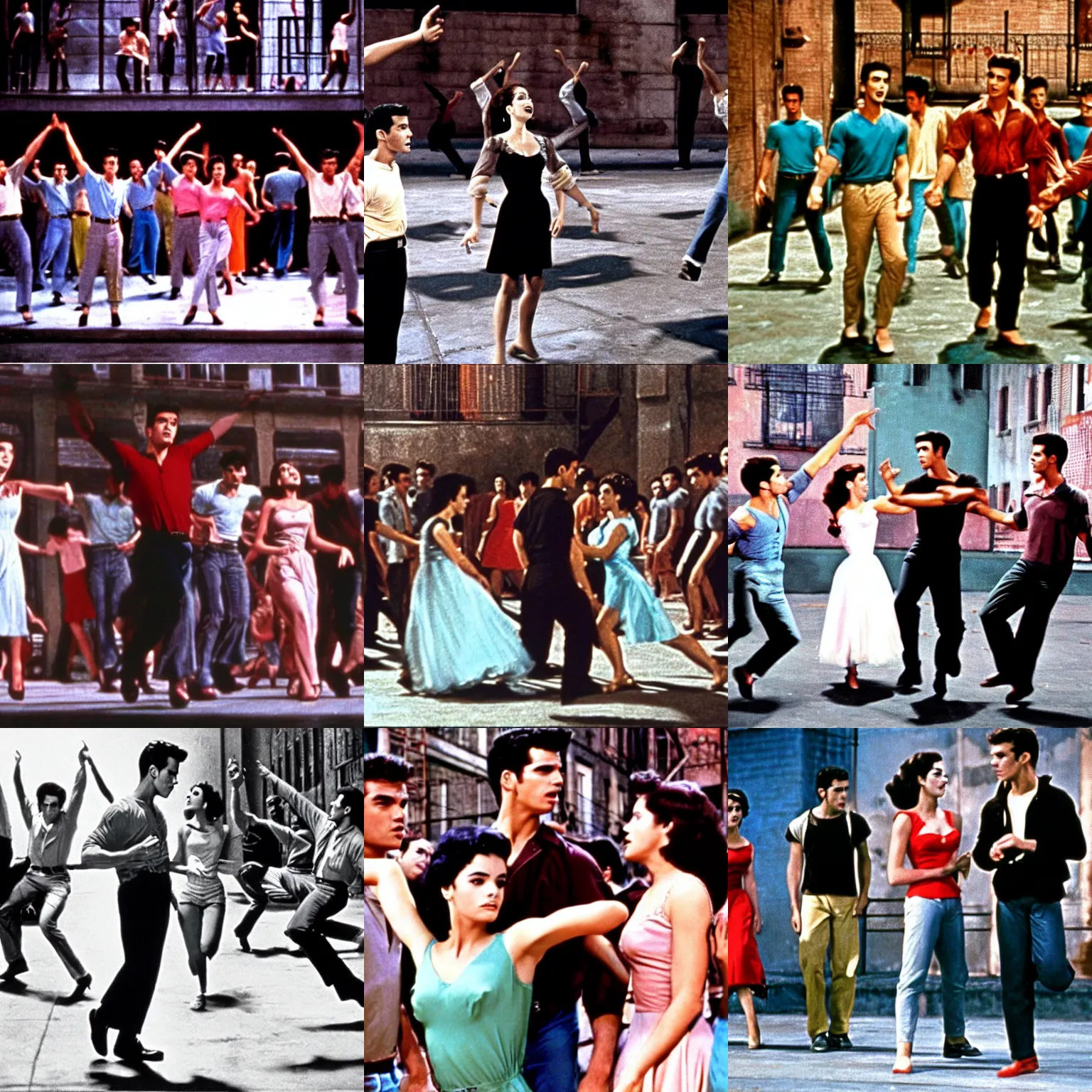 Prompt: a film still from west side story ( 1 9 6 1 )