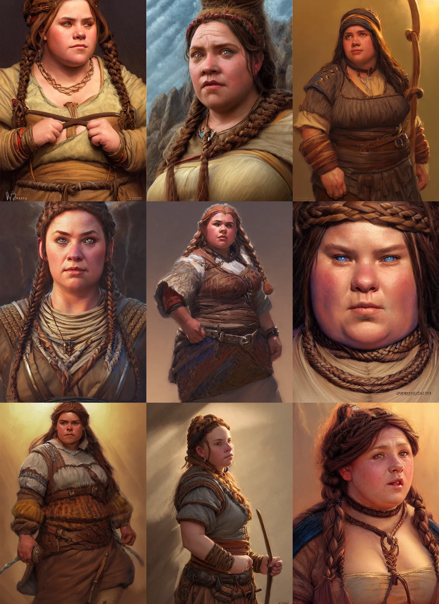 portrait-chubby-female-dwarf-peasant-braided-hair-stable-diffusion