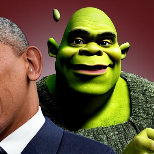 Image similar to Shrek Obama