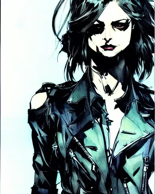 Prompt: style of yoji shinkawa, rafael albuquerque : : gorgeous willa holland : : evil demon : : symmetrical face, symmetrical eyes : : gorgeous black hair : : magic lighting, low spacial lighting : :