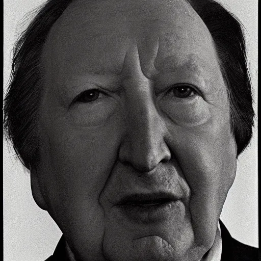 Image similar to charlie haughey portrait photograph by chuck close