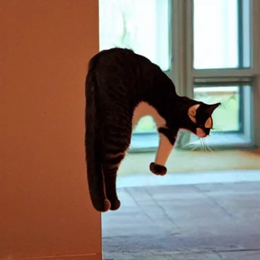 Prompt: cat doing a cool backflip