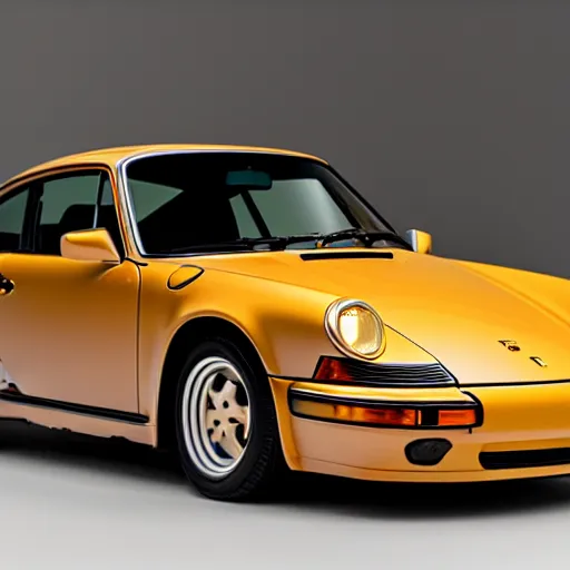 Prompt: Photo of a copper yellow Porsche 911 Carrera 3.2, daylight, dramatic lighting, award winning, highly detailed, fine art photography - 768