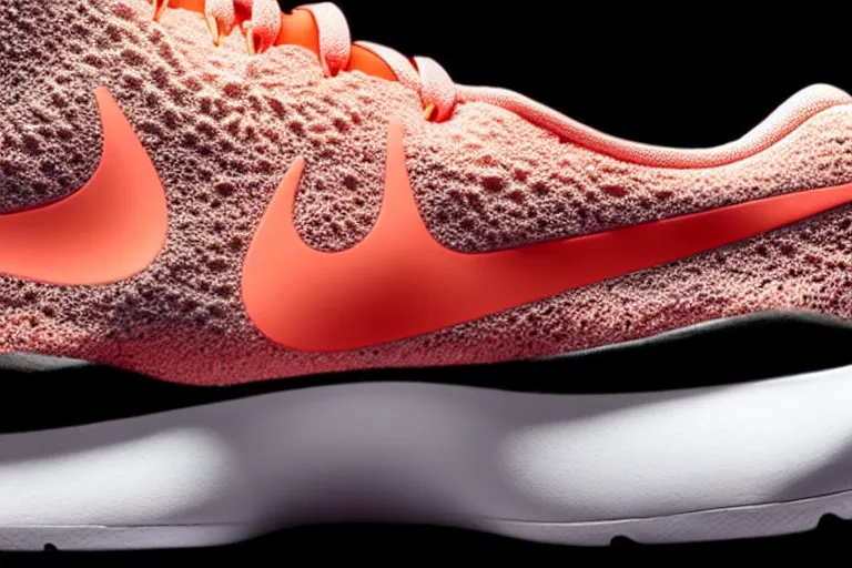 Image similar to nike sneaker made from coral reef