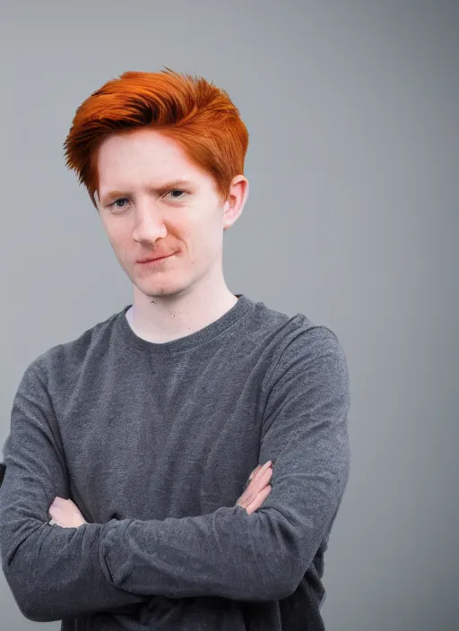 Image similar to portrait photo still of real life philip j fry, 8 k, 8 5 mm, f. 1 4