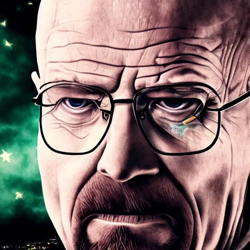 Prompt: morbidly obese walter white falling down a flight of stars in breaking bad 4 k, epic, cinematic, focus, movie still, fantasy, serious, extreme detail, atmospheric, dark colour, sharp focus