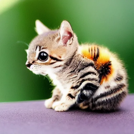 Image similar to photo of world ’ s smallest cat the size of a honeybee