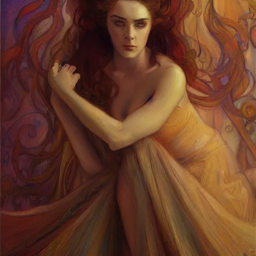 Prompt: a painting in the style of donato giancola, and in the style of charlie bowater, and in the style of albert besnard. smooth, sharp focus, semi - realism, symmetry.
