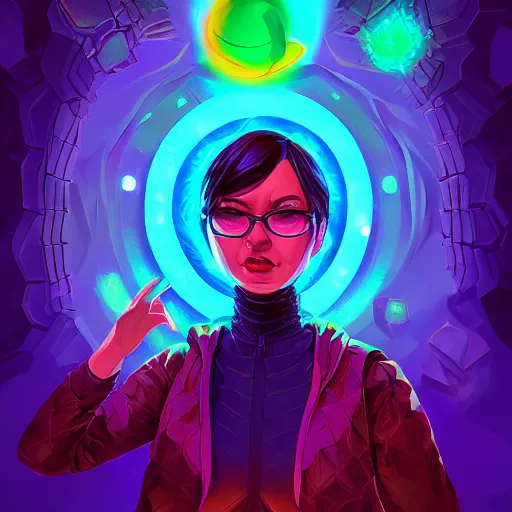 Image similar to skill magic geek inside matrix deepdream radiating a glowing aura stuff loot legends stylized digital illustration video game icon artstation lois van baarle, ilya kuvshinov, rossdraws,