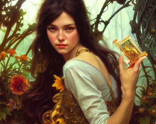 Image similar to photography of carolyn blish, deep focus, d & d, fantasy, intricate, elegant, highly detailed, digital painting, artstation, concept art, matte, sharp focus, illustration, hearthstone, art by artgerm and greg rutkowski and alphonse mucha