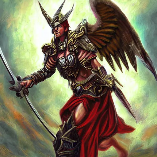 Prompt: warrior angel painting by jason chan, magic the gathering
