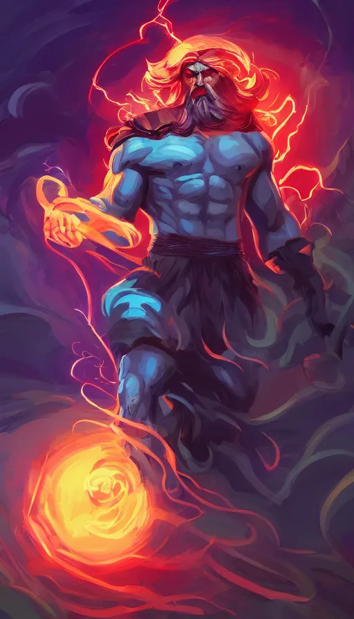 Prompt: zeus the greek!! god of thunder!!!! in flight wild rift hero champions arcane magic digital painting bioluminance alena aenami artworks in 4 k design by lois van baarle by sung choi by john kirby artgerm style pascal blanche and magali villeneuve mage fighter assassin