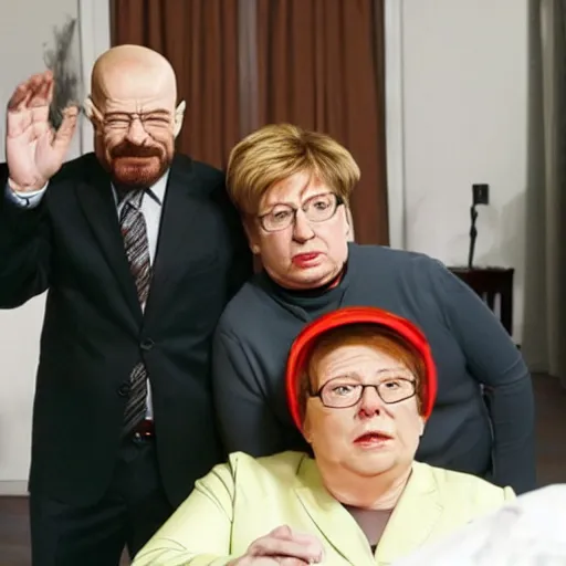 Image similar to walter white with michelle bachelet