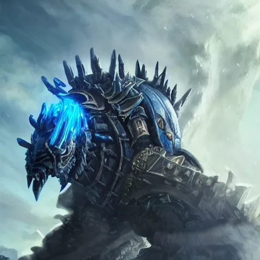 Prompt: Lich King, Zoids, Greg rutkowski, Trending artstation, cinematográfica, digital Art