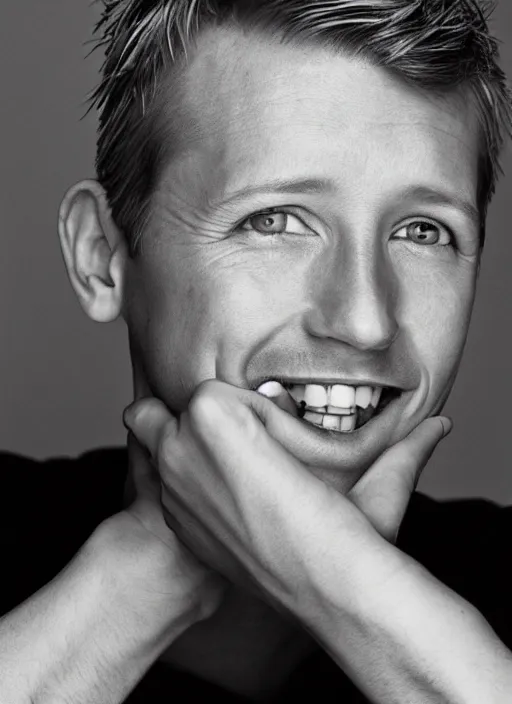 Prompt: portrait of handsome 3 0 - year - old male anne heche by mario testino, headshot, detailed, award winning, sony a 7 r