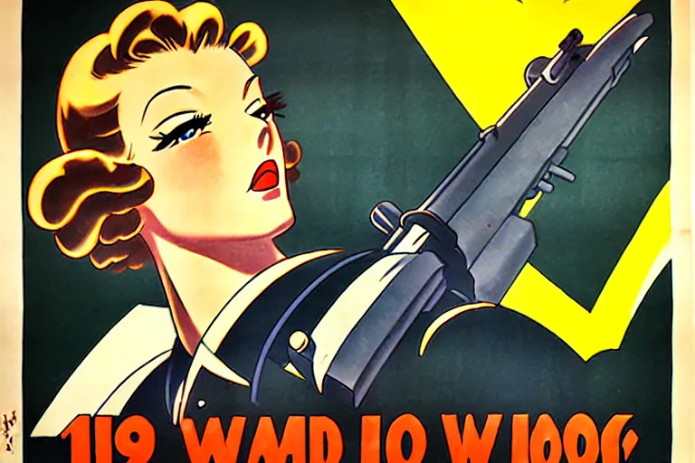 Image similar to 1940s, war, anime, poster, propaganda