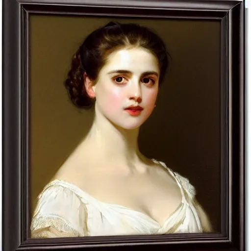 Prompt: portrait of a young woman by Franz Xaver Winterhalter, high quality, detailed