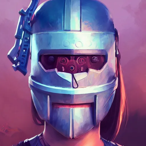 Image similar to cyberpunk viking helmet mask warrior goddess robot ninja fantasy, art gta 5 cover, official fanart behance hd artstation by jesper ejsing, by rhads, makoto shinkai and lois van baarle, ilya kuvshinov, ossdraws