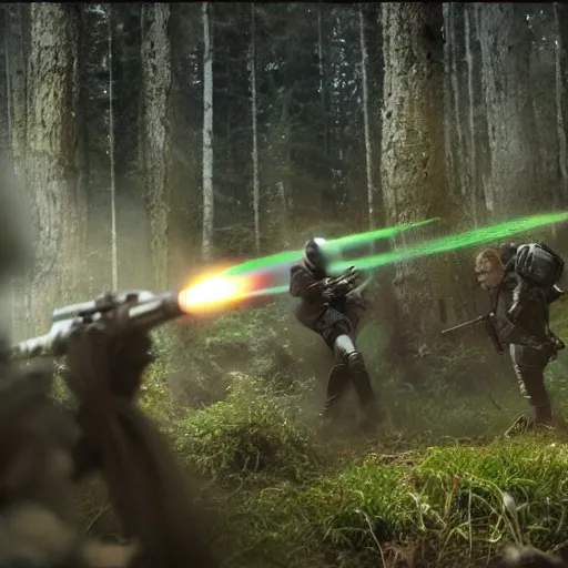 Prompt: battle of endor by dali, epic scope, cinematic lighting.