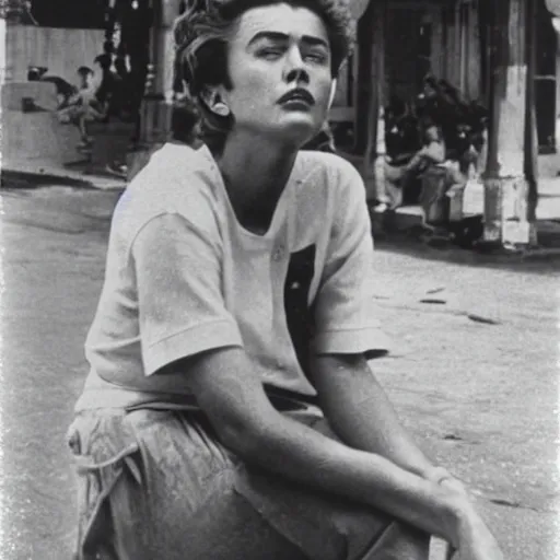 Image similar to James Dean as a woman in Jakarta