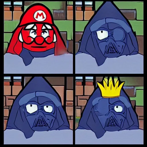 Image similar to Darth Sidious as a Super Mario 64 character