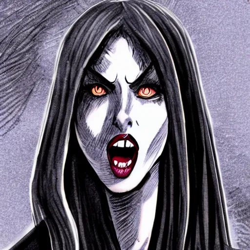 Prompt: serana the vampire illustration, high quality