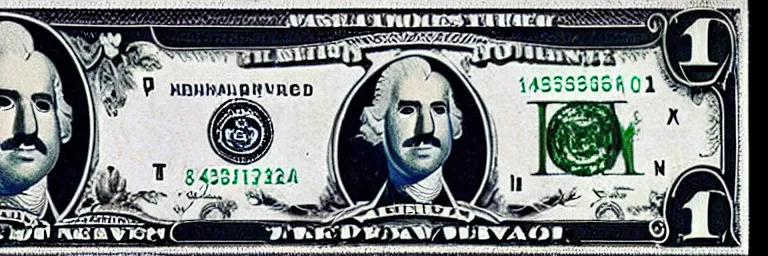 Image similar to Steve harvey as George Washington on the 1 dollar bill