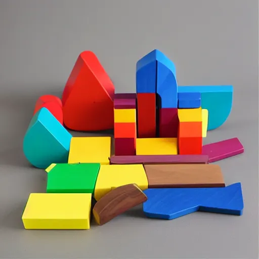 Prompt: wooden shape sorter toy