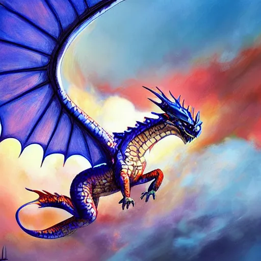 Prompt: beautiful painting of a dragon, accurate, digital art, wings of fire