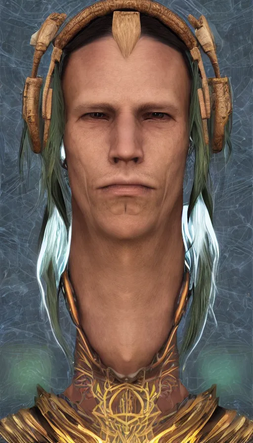 Image similar to portrait of a digital shaman, from final fantasy