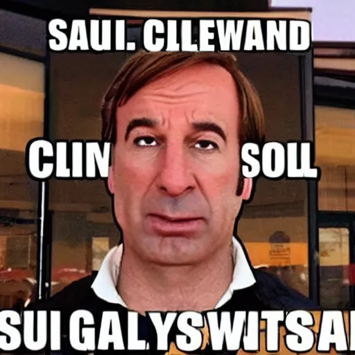 Prompt: saul goodman working at cinnabon, better call saul