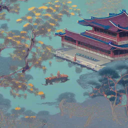 Image similar to beautiful render of tang dynasty, by victo ngai and andreas rocha and greg rutkowski, trending on artstation, unreal engine, 8 k hd wallpaperjpeg artifact, blur, artfact