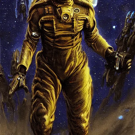 Prompt: fullbody of a black german shepard dogman man alien in jumpsuit starfleet star trek risa. highly detailed painting by gaston bussiere craig mullins jc