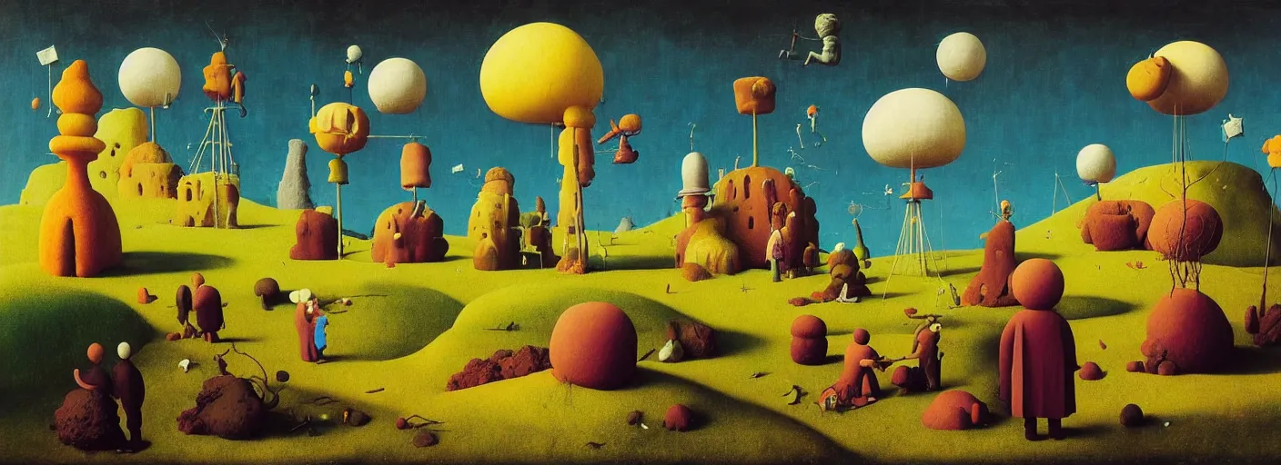 Prompt: sponge sculpture of surreal colorful landscape, very coherent and colorful high contrast masterpiece by norman rockwell franz sedlacek hieronymus bosch dean ellis simon stalenhag rene magritte gediminas pranckevicius, dark shadows, sunny day, hard lighting,