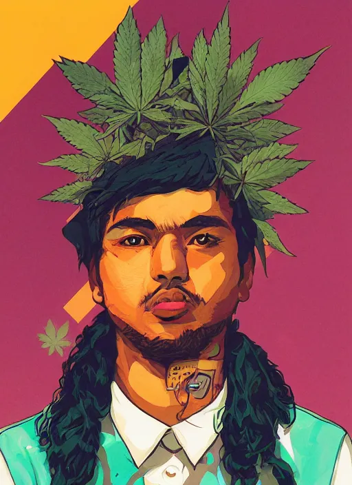 Image similar to profile picture by sachin teng x ofwgkta, weed, marijuana, organic painting, hard edges, masterpiece, smoke, asymmetrical, matte paint, energetic