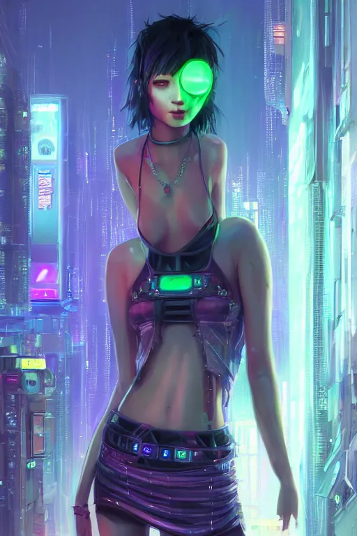 portrait futuristic crazy cyberpunk young female, Stable Diffusion