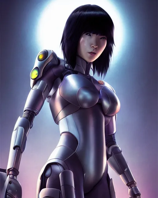 Image similar to weta disney pixar movie still portrait photo of motoko kusanagi the major ghost in the shell as cyborg woman by pixar, by weta, wlop, ilya kuvshinov, rossdraws, artgerm, maxim cover, latex, sweaty, iridescent, bright morning, anime, liosh, mucha