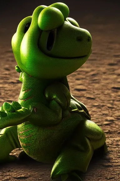 Prompt: very very intricate photorealistic photo of green yoshi in an episode of game of thrones, photo is in focus with detailed atmospheric lighting, award - winning details