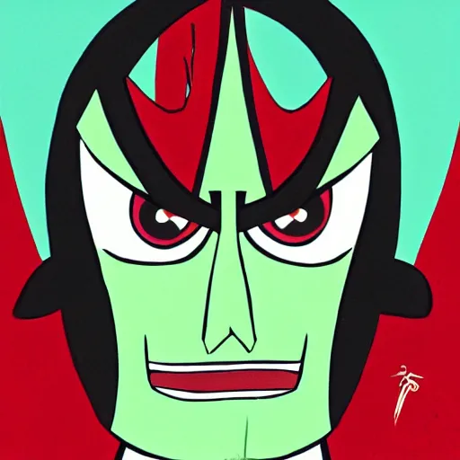 Prompt: a portrait of aku by genndy tartakovsky