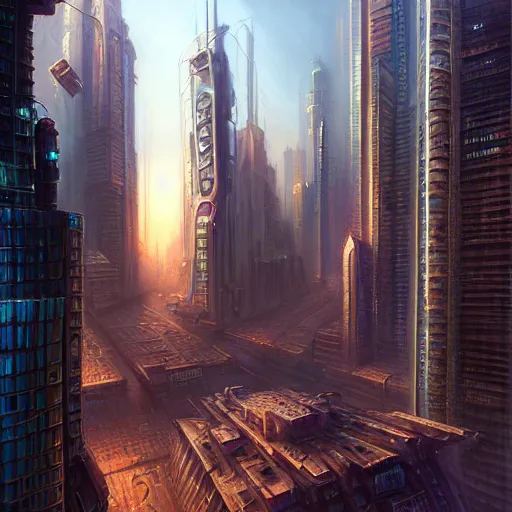 Prompt: wide angle shot of a cyberpunk city, intricate, elegant, highly detailed, centered, digital painting, artstation, concept art, smooth, sharp focus, illustration, artgerm, Tomasz Alen Kopera, Peter Mohrbacher, donato giancola, Joseph Christian Leyendecker, WLOP, Boris Vallejo