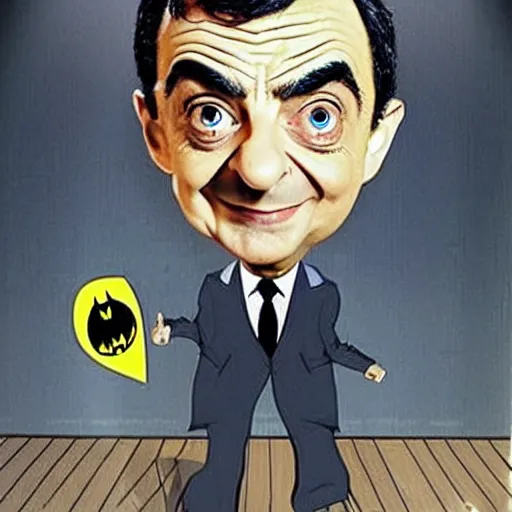 Image similar to mr bean as a batman