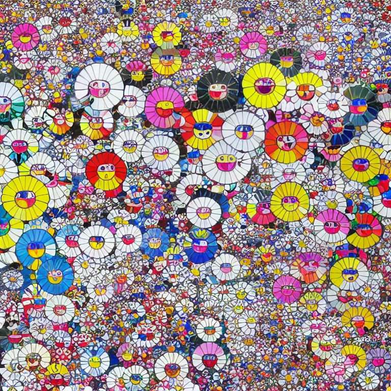 Prompt: japanese fan pattern, strong lines and bold colors, takashi murakami, digital painting, highly detailed, intricate, elegant, artstation, concept art, beautiful,