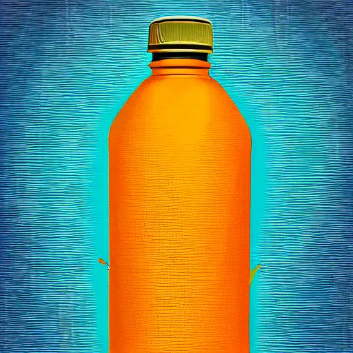 Image similar to Portrait of a water bottle, dadaism style