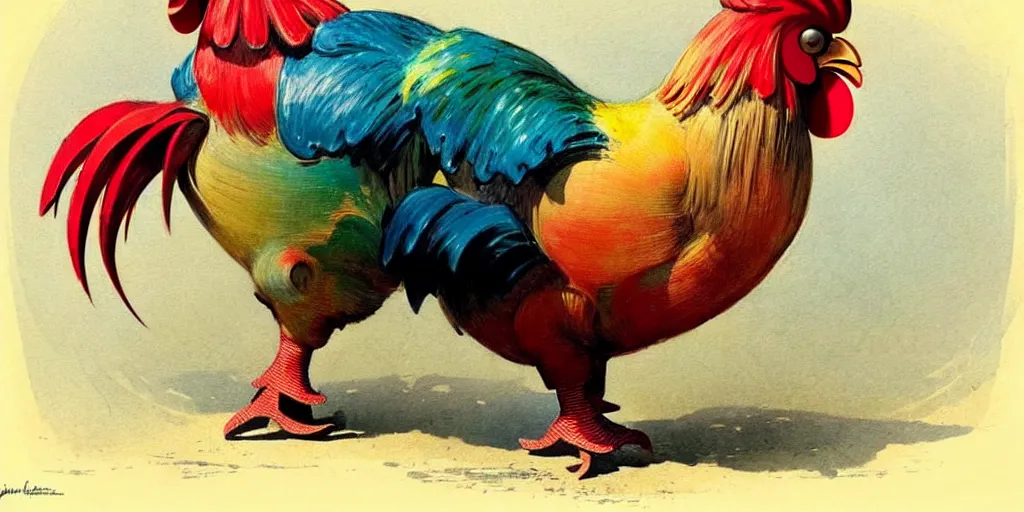 Image similar to ( ( ( ( ( 1 9 5 0 s retro future robot rooster. colourful. ) ) ) ) ) by jean - baptiste monge!!!!!!!!!!!!!!!!!!!!!!!!!!!!!!