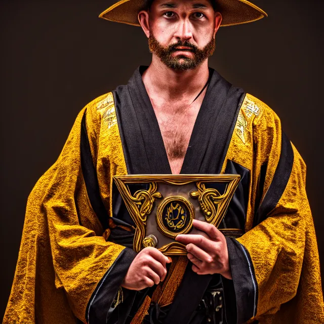 Image similar to photo of a ranger with ornate robes, 8 k, hdr, smooth, sharp focus, high resolution, award - winning photo