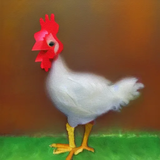 Image similar to a high quality photo of a chicken wearing a suit impressionism, 8 k