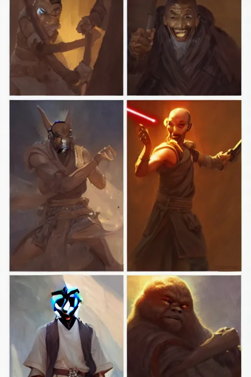 Image similar to barack obama as d & d character, smooth face, starwars, concept sheet, painting by gaston bussiere, demon slayer, akiri toriyama, dramatic lighting, anime