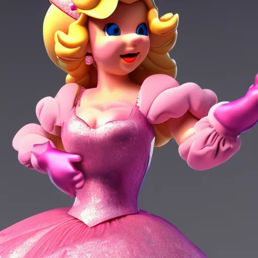 Image similar to photo of princess peach posing, ultra details