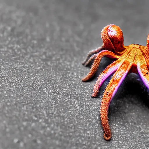 Image similar to an octopus mixed with a spider, professional photography