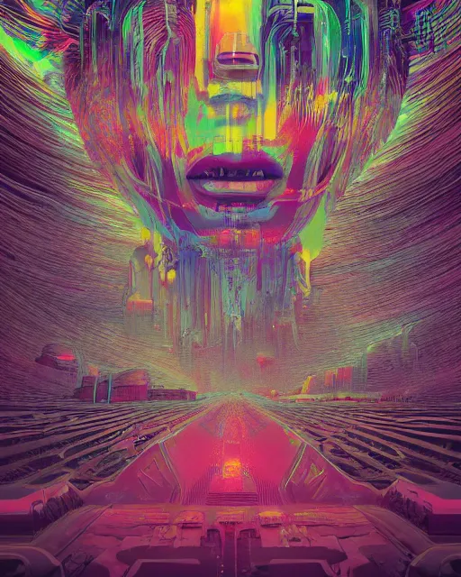 Image similar to acid trip. intricate abstract. intricate artwork. by tooth wu, wlop, beeple, dan mumford. mulholland drive by david lynch, dune by david lynch, octane render, trending on artstation, greg rutkowski very coherent symmetrical artwork. cinematic, hyper realism, high detail, octane render, 8 k, iridescent accents